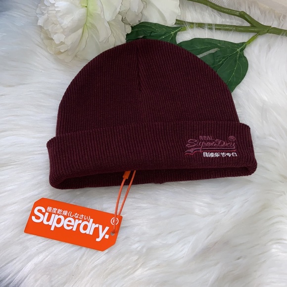 Unisex SuperDry Orange Label Beanie Winter Hat - Picture 5 of 14